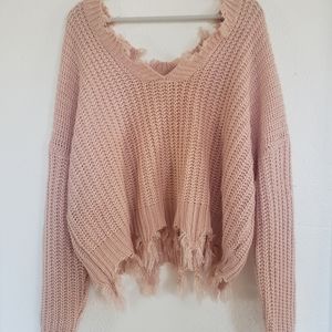 off the shoulder knit sweater